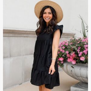 KIRUNDO Women's Summer Dresses Ruffle Sleeve Round Neck Mini Babydoll Dress 😍